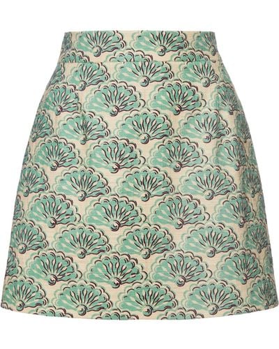 La DoubleJ Printed Baia Mini Skirt - Green
