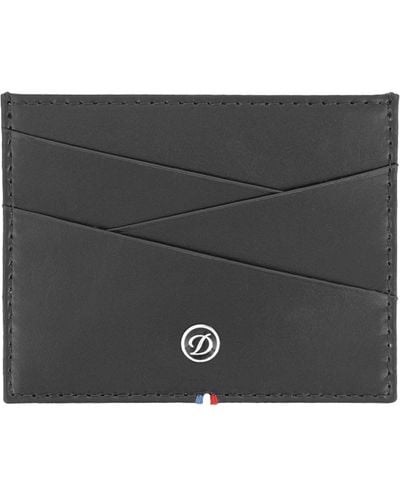 S.t. Dupont Leather Card Holder - Black