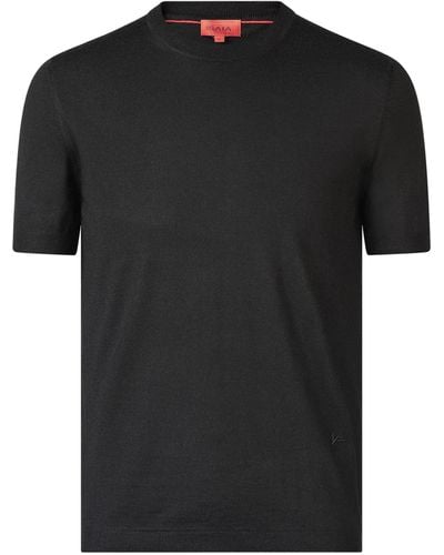 Isaia Cashmere-silk T-shirt - Black