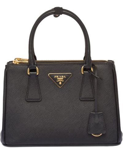 Prada Saffiano Leather Galleria Bag - Black