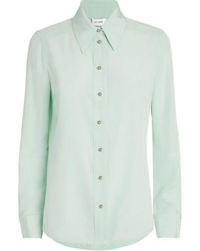 St. John Silk Shirt - Green