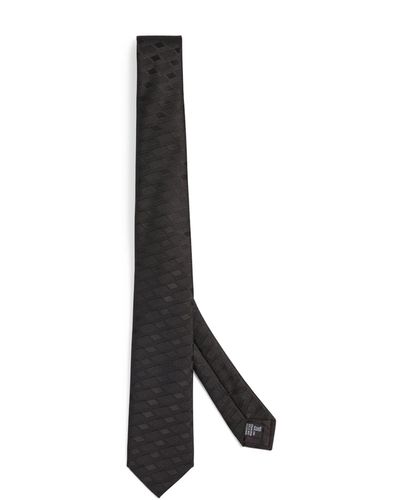 Giorgio Armani Silk Jacquard Tie - Black