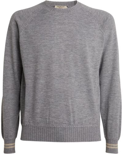 FIORONI CASHMERE Cashmere Crew-neck Sweater - Gray