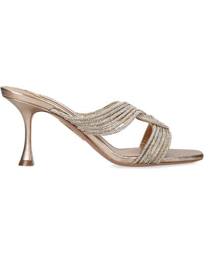 Aquazzura Gatsby Heeled Sandals 75 - Metallic