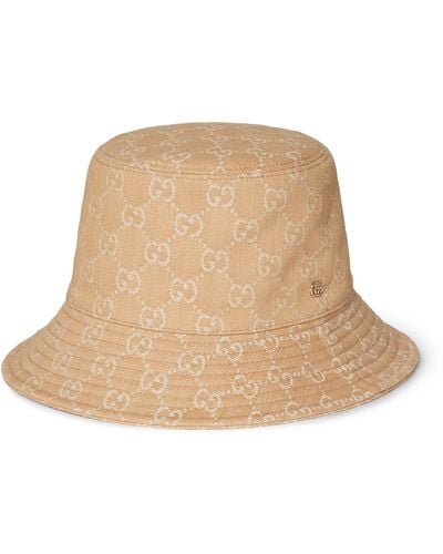 Gucci Gg Supreme Bucket Hat - Natural