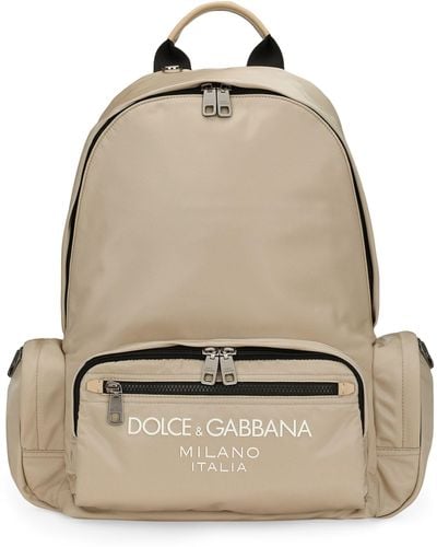 Dolce & Gabbana Logo Backpack - Natural