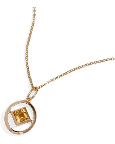 Annoushka Yellow Gold And Citrine Birthstone Necklace - Metallic