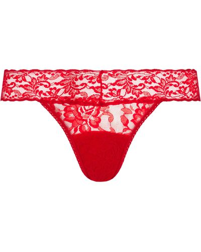 Hanky Panky Low-rise Lace Thong - Red
