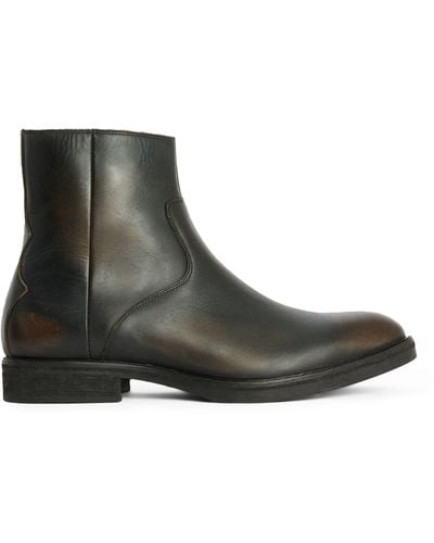 AllSaints Leather Lang Boots - Brown
