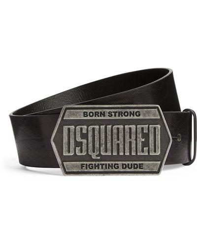 DSquared² Leather Born Strong Belt - Black