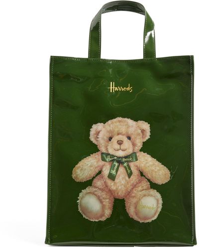 Harrods Small Jacob Bear Shopper Bag - Green