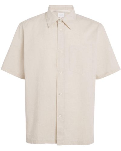 Norse Projects Cotton-linen Short-sleeve Shirt - White