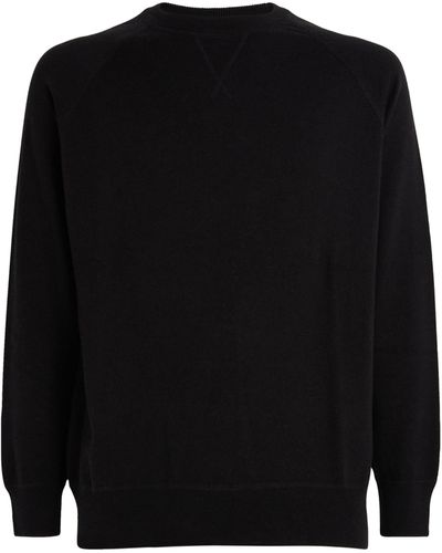 7 For All Mankind Cotton-wool Crew-neck Sweater - Black