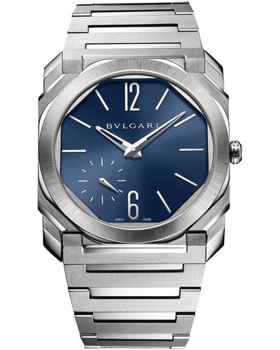 BVLGARI Stainless Steel Octo Finissimo Automatic Watch 40mm - Grey