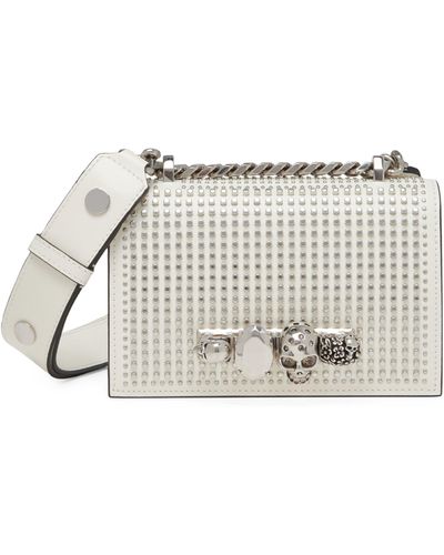 Alexander McQueen Jewelled Satchel Bag - Metallic