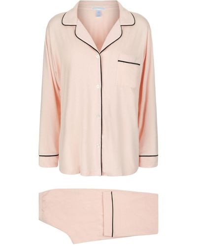 Eberjey Gisele Classic Pajamas Set - Pink
