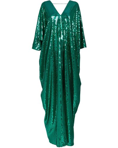 ‎Taller Marmo Sequin Kaftan Maxi Dress - Green