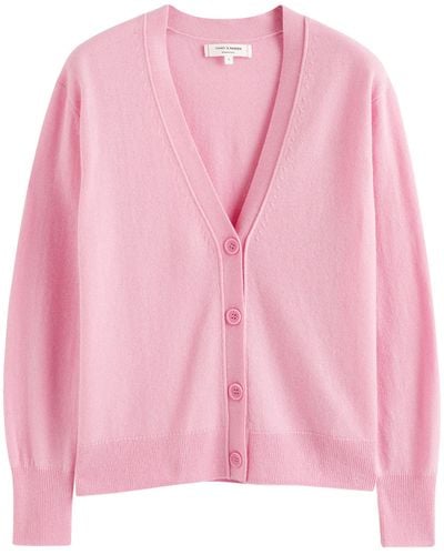 Chinti & Parker Cashmere Essentials Cardigan - Pink