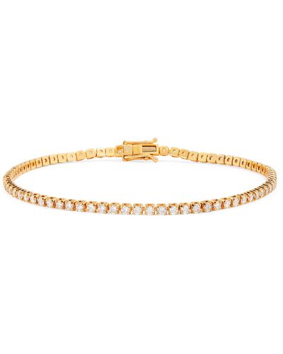 SHAY Yellow Gold And Diamond Thread Bracelet - Natural