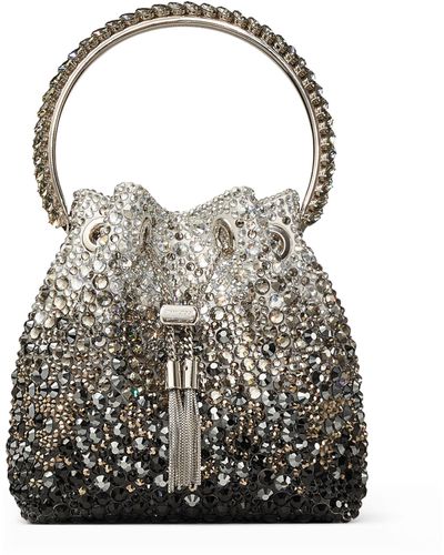 Jimmy Choo Embellished Bon Bon Top-handle Bag - Black