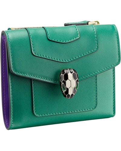BVLGARI Leather Serpenti Forever Wallet - Green