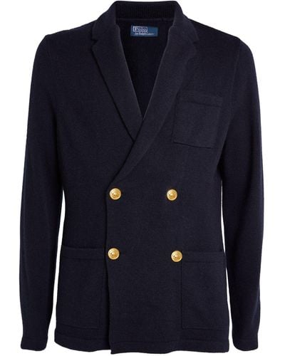 Polo Ralph Lauren Cashmere Double-breasted Cardigan - Blue