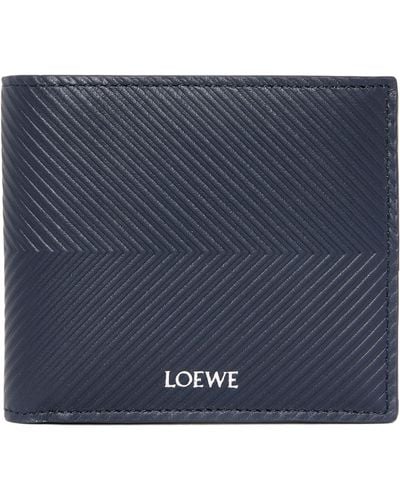 Loewe Leather Bifold Wallet - Blue