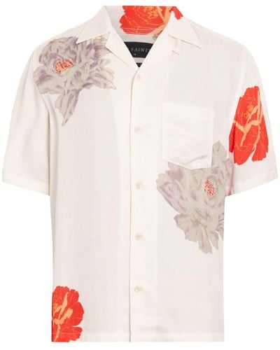 AllSaints Roze Floral Print Shirt - White