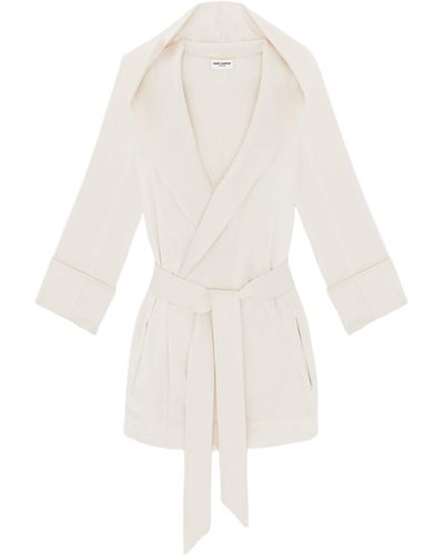 Saint Laurent Hooded Jacket - White