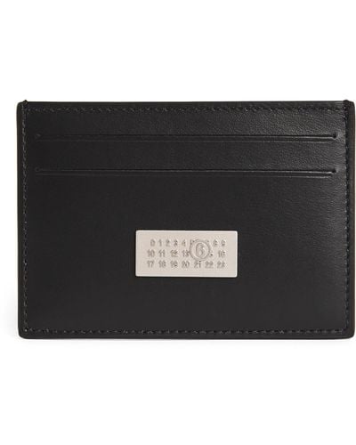 MM6 by Maison Martin Margiela Leather Numeric Card Holder - Black