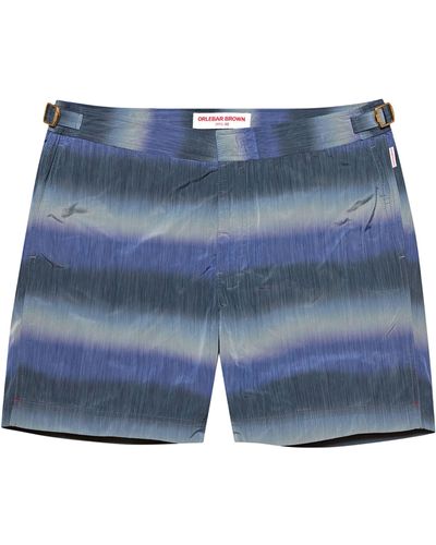Orlebar Brown Bulldog Gradient Print Swim Shorts - Blue