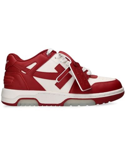 Off-White c/o Virgil Abloh Leather Out Of Office Sneakers - Red