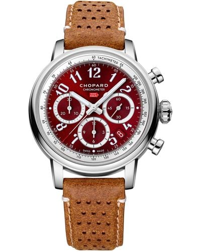 Chopard Lucent Steel Mille Miglia Chronograph Watch 40.5mm - Red
