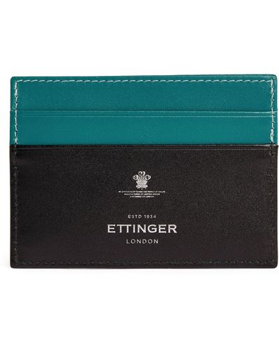 Ettinger Leather Sterling Card Holder - Green
