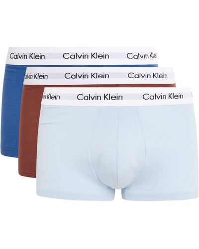 Calvin Klein Cotton Stretch Low-rise Trunks (pack Of 3) - White