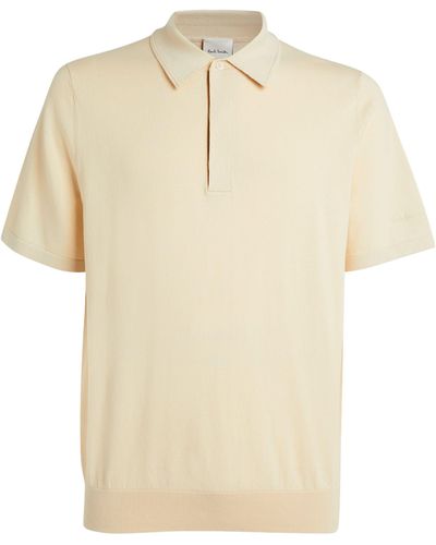 Paul Smith Cotton Knitted Polo Shirt - Natural