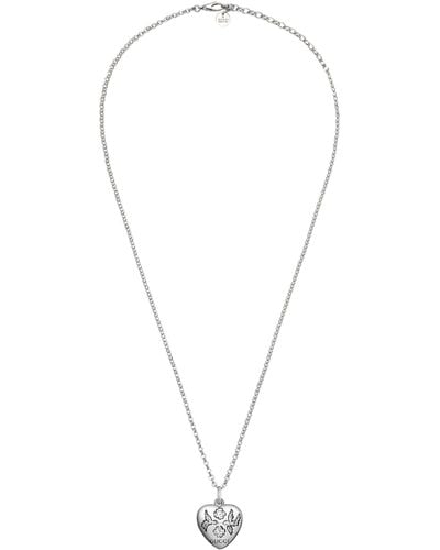 Gucci Sterling Silver Blind For Love Necklace - Metallic