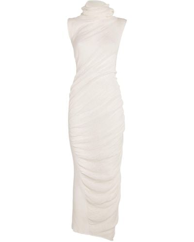 Issey Miyake Rollneck Ambiguous Dress - White