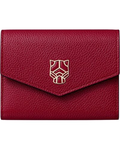 Cartier Mini Leather Panthère De Wallet - Red