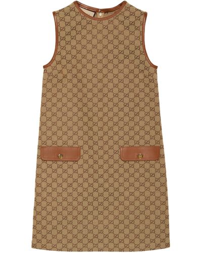 Gucci Gg Jacquard Mini Dress - Natural
