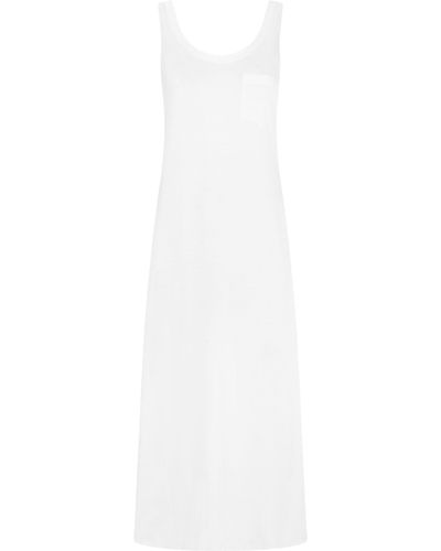 Hanro Cotton Deluxe Sleeveless Nightdress - White