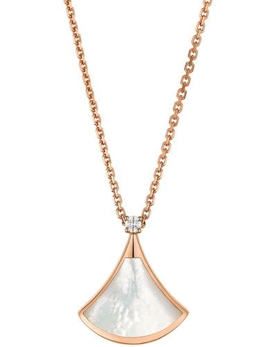 BVLGARI Rose Gold, Diamond And Mother-of-pearl Divas' Dream Necklace - Metallic