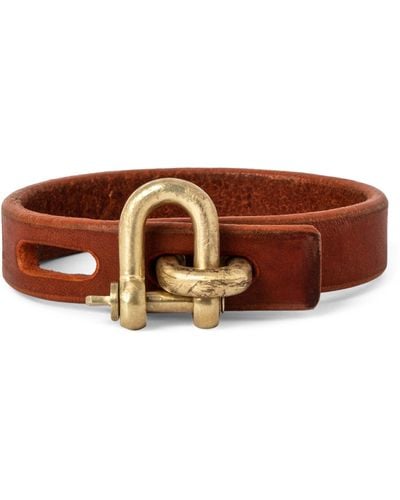 Parts Of 4 Leather Restraint Charm Bracelet - Brown