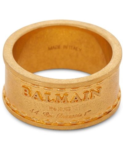 Balmain Signature Tubular Ring - Metallic