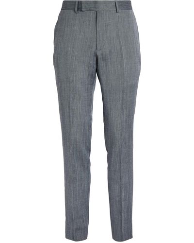 Dunhill Wool-blend Herringbone Trousers - Grey