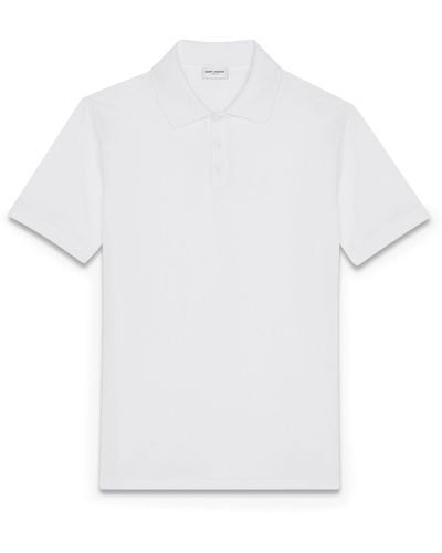 Saint Laurent Cotton Polo Shirt - White