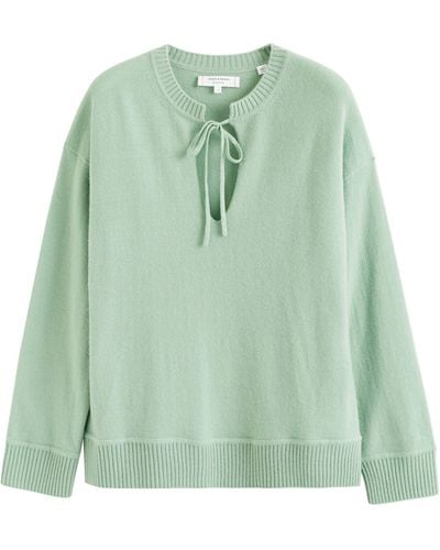 Chinti & Parker Cashmere Split-neck Sweater - Green