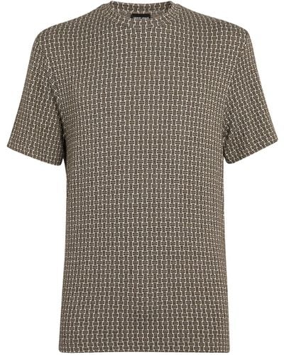 Giorgio Armani Geometric Print T-shirt - Grey