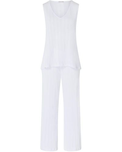 Hanro Cotton Simone Pajama Set - White
