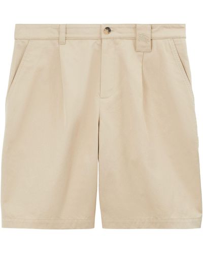Burberry Embroidered Ekd Cargo Shorts - Natural